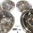Hubcaps Well Suitable for 2012-2017/2019-2023 Dodge RAM 4500 5500 Truck Stainless Steel 304 Wheel Simulator 4PCS to 19.5 inches 10 LugNuts