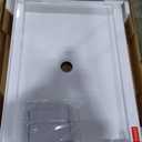 DreamLine SlimLine 32 in. D x 48 in. W x 2 3/4 in. H Center Drain Single Threshold Shower Base in White, DLT-1132480