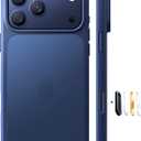 TORRAS Shockproof for iPhone 17 Pro Max Case with Camera Control Button, [12FT Military Grade Drop Protection] Enhanced Grip & Soft Touch Translucent Slim 17 Pro Max Case [3 colors Buttons], Deep Blue