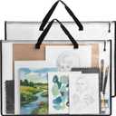 EOOUT 2 Pack 24x36 Inches Art Portfolio Case, Portfolio Folder for Artwork, Posters Storage Bag with Zipper and Handle Mesh Folder Organizers for Poster, Scrapbook, Keepsake and Bulletin Board