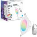 Feit Electric 4 Inch Smart Recessed Light Canless Jbox, Color Changing and Tunable White, 2.4GHz WiFi Retrofit LED Downlight, Dimmable, LEDR4XT/RGBW/CA/AG (1 Count (Pack of 1))