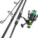 Sougayilang Surf Fishing Rod Combo IM8 Carbon 3 Piece Travel Spinning Rod with 4000 Size Spinning Reel - 11'