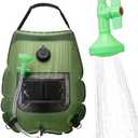 FENSAN Solar Portable Shower Bag, 5 Gal/20L Solar Heating Outdoor Camping Shower Bag with On-Off Switchable Shower Head&Removable Hose Suitable for Camping, Hiking, Travel, Beach Swimming