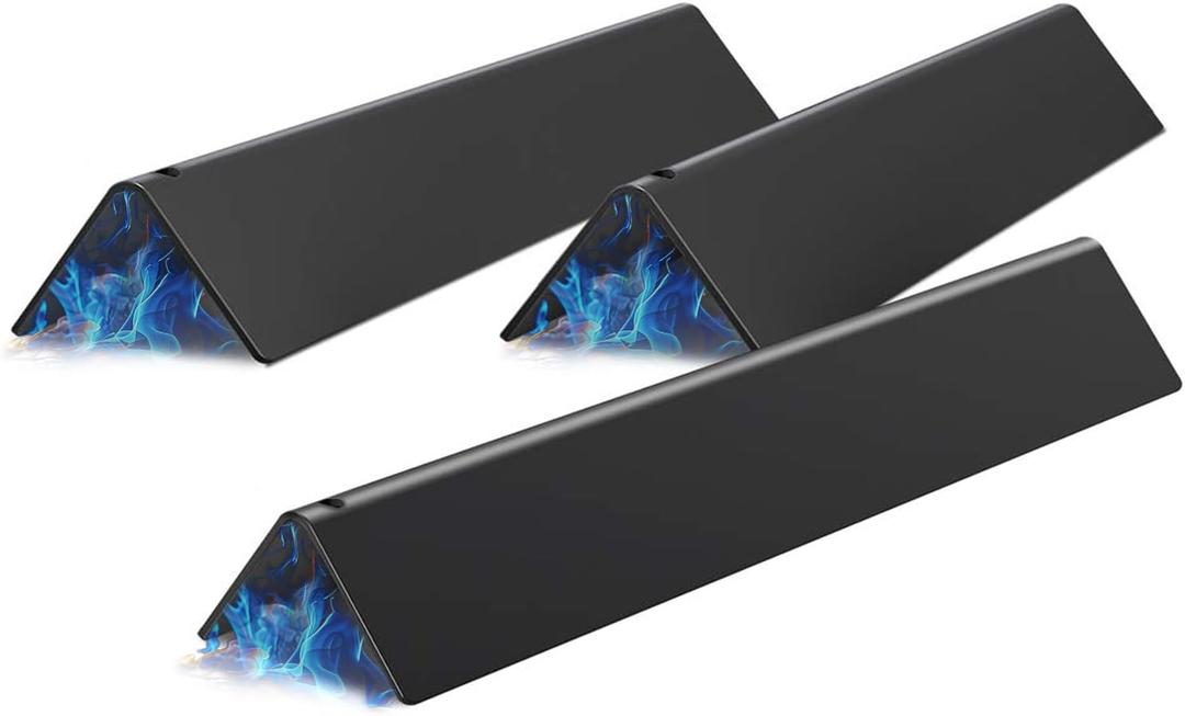 X Home 15.3-Inch Heavier Flavorizer Bars Replacement with Front-mounted Control, for Weber Spirit E-210, Spirit 200 Series Grill Parts, Porcelain-enameled, 3.5" W, 3-Pack