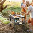 Titanker Folding Camping Table 3ft, Folding Picnic Table, Large Camp Table Portable with Extra Side Racks & Storage Net, Outdoor Patio Table, RV/Car Camping Essentials, Aluminum Light & Solid