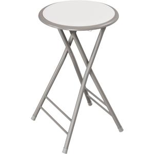 Lavish Home Folding Stool - Backless 24-Inch Stool with 225lb Capacity for Kitchen or Rec Room - Portable Indoor Counter Bar Stools (White) Lavish Home Folding Stool - Backless 24-Inch Stool with 225lb Capacity for Kitchen or Rec Room - Portable Indoor Counter Bar Stools (White)