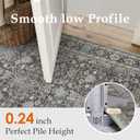 Vintage Area Rug 4x6 Black Entryway Office Washable Carpet Non Slip Bedroom Indoor Living Room Door Mat Low Pile Traditional Distressed Retro Accent Rug for Dining Room Bathroom Kitchen