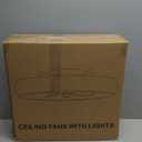 Ultra Low Profile Ceiling Fans with Lights and Remote Ultra Quiet 25 dB, 21" Modern Flush Mount Ceiling Fan LED Ceiling Fan Fandelier Ceiling Milky White