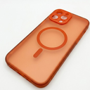 Liquid Silicone Upgrade [Camera Protection] [Soft Anti-Scratch Microfiber Lining] Shockproof Phone Case for iPhone 13 Pro Max 6.7 inch - Bright Orange, Magsafe