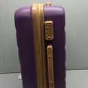 Luggage Sets 3 Piece,Suitcases with Wheels,Carry On Luggage Set,ABS Hard Case Luggage with TSA Lock Spinner Wheels(3 Piece Sets,Purple(20"/DB/TB))