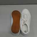 SERNIAL Womens White Tennis Shoes PU Leather Sneakers Casual Walking Shoes for Women (White), Size US 7.5