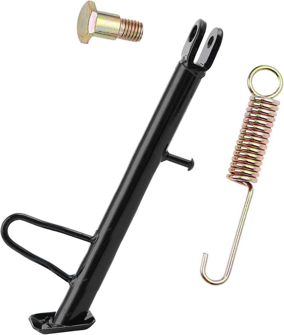 Mokuo Dirt Bike Stand,Motorcycle Kickstand, Scooter Mopeds Side Stand in Iron Material Compatible with Most Dirt Pit Bike Scooter Mini Bike, Height of 21cm Above Ground (Total Length:24cm)