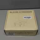 CD Player with Built-in Speakers Portable Bluetooth Input&Output Desktop CD Players for Home with Screen Display, Ambient Lighting, FM Radio, White Noise Mode, Remote Control, USB Type-c, White