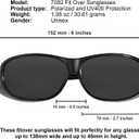 Success Eyewear Fit Over Sunglasses Polarized Lens Wear Over Prescription Eyeglasses 100% UV Protection for Men and Women (Black)