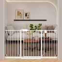 57.5-62 Inch Extra Wide Baby Gates for Stairs Doorways Pressure Mount No Drill Dog Pet Gate Automatic Close Child Safety Gate for Toddler Kids Pets (57.48"-62.20"/146-158cm)