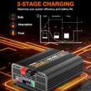 DC to DC Charger 12V 30A, Multi-Stage On-Board Battery Charger for Lithium, AGM, Gel, and Lead-Acid Batteries, Ideal for RVs, Marine, Boats and Commercial Vehicles