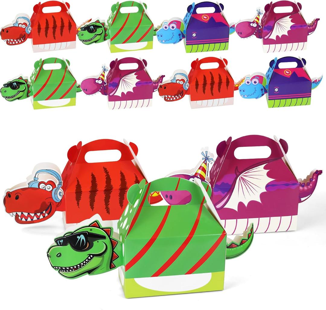 20Pcs 3D Dinosaur Party Candy Boxes Dinosaur Park World Party Favor Boxes Suitable for Dinosaur Themed Birthday Party Supplies