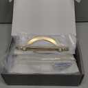 Amerdeco 10 Pack Champagne Bronze Cabinet Pulls 5 Inch(128MM) Hole Centers Kitchen Cabinet Handles Hardware Kitchen Handles for Cabinets Cupboard Handles Drawer Pulls