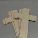 Anglechic 12 Pcs Unfinished Wood Cutouts 12 x 8 Inch Cross Shaped Wooden Pieces for Crafts Unpainted Large Blank Cross for DIY Arts Craft Project Sunday School Church Home Decoration (natural color)