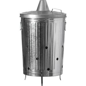 20-Gallon Galvanized Steel Incinerator Can with Lid
