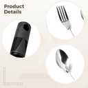 Adaptive Eating Utensils for Parkinson's, Arthritis & Weak Grip, 4-Piece Set with Curved Handle for Better Control, Non-Slip Soft Plastic Handles, Ideal for Elderly and Disabled