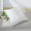 2 x Metallic Gilding Silver Print Couch Throw Pillow Cover 1pc Pure Nature Linen Blend 20"X20" AmaZulu Geometric Decorative Pillowcase Christmas Pillow Cover Accent Cushion Shell 50X50cm