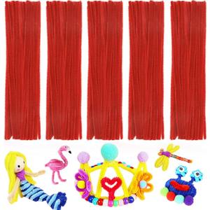 Bundooraking Craft Pipe Cleaners,Chenille Stems for Art and Craft Projects, Flower DIY Decorations, Art Supplies (200pcs Macaron,Green) (Small)