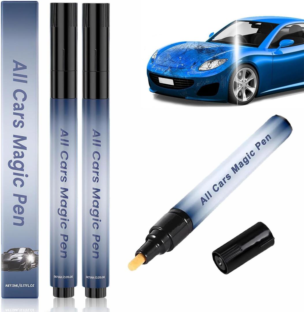 All Cars Magic Pen, Car Scratch Remover for Vehicles, Car Paint Scratch Repair Pen Set, Magic Car Scratch Removal Pen - Simple and Quick Fix for Scratches, Weatherproof Fits All Car Models, 2PCS