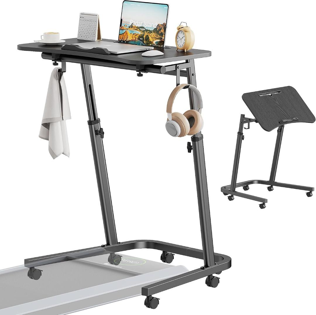 Walking Pad Desk with Tilt Top, Adjustable Standing Desk for Treadmill