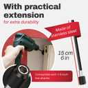Drill Brush Attachments for Cleaning [Set of 6] Universally Cleans Cars, Rims, Upholstery, Tiles, and More I Brush Drill Attachment for Cleaning I Drill Brush for Car Detailing (Red-White-Black)