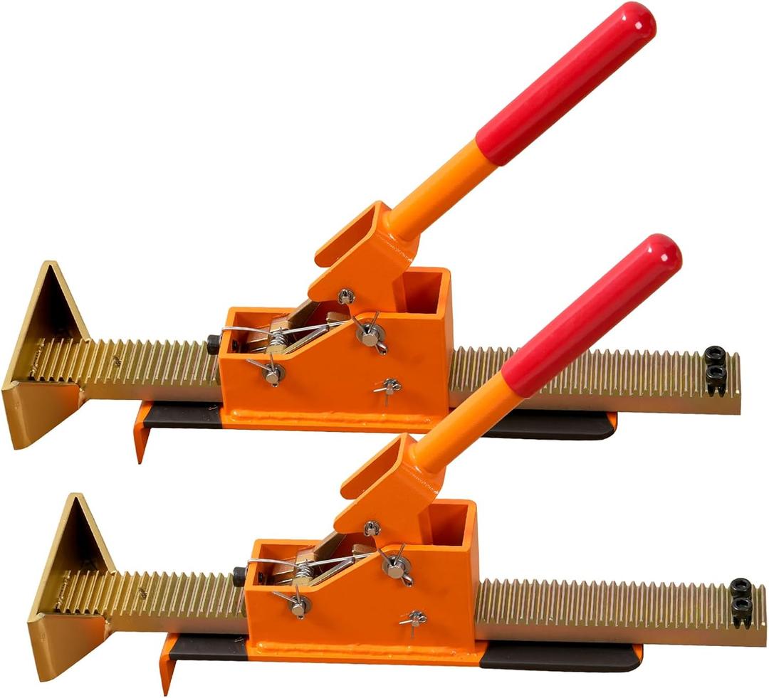 Hardwood Floors for Flooring Jacks  Professional Heavy-Duty Adjustable Hardwood Floor Jack Tools for Secure Installation & Leveling straighten (Large, Orange)