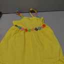 GORGLITTER Girl's Floral Mini Dresses Summer Beach Vacation Girl Birthday Ruffle Cute Sundress Cute Clothes Yellow 6 Years