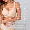 COOL CUTE Jelly Bras for Women No Underwire Sexy V-Neck Mesh Comfy Wireless Bralettes Seamless Everyday Tshirt Bra (Beige, M)
