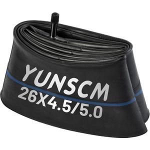 YUNSCM 26" Fat Bike Tube 26x4.5/4.8/5.0 AV32mm Schrader Valve 112/127-559 Compatible with 26 x 4.5 26 x 4.8 26 x 4.9 26x5.0 E-Bike Bicycle Fat Tire Tube