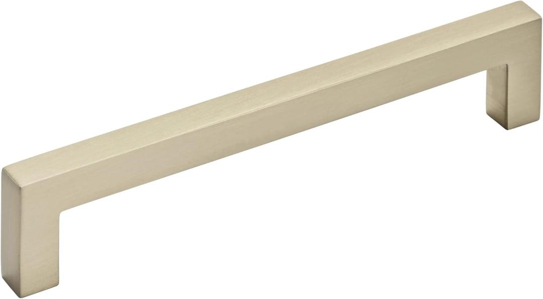 Amerock | Cabinet Pull | Golden Champagne | 5-1/16 inch (128 mm) Center to Center | Monument | 1 Pack | Drawer Pull | Drawer Handle | Cabinet Hardware
