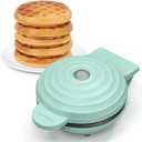 CROWNFUL Mini Waffle Maker, 4" Chaffle Maker with Compact Design, Easy to Clean, Non-Stick Surface, Recipe Guide Included, Perfect for Breakfast, Dessert, Sandwich, or Other Snacks
