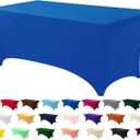 Utopia Kitchen Spandex Table Cloth 1 Pack [6FT, Blue] Tight, Fitted, Washable and Wrinkle Resistant Stretch Rectangular Patio Table Cover for Event, Wedding, Banquet & Parties, Size : 72 x 29.9 inch (Rectangular)