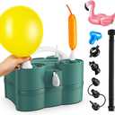 Balloon Pump, Air Pump for Inflatables and Balloons, Electric Balloon Pump for Latex 260q Foil Balloons, Quick-Fill 110V AC Inflator Deflator for Pool Floats Air Mattress Inflatables