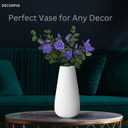 DECORPIA Premium Ceramic Vase for Pampas Grass - Flower Vase for Home Decor, Minimalism Style for Modern Table Shelf, Vases for Flowers for Kitchen Living Room (White, Extra Large)