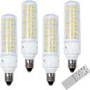 E12 Smart LED Light Bulbs with 2.4GHz Remote Control, Dimmable 7W E12 Candelabra Base LED Bulb Equivalent 75W Bulb, Stepless Dimming & Color Changing Bulbs 2700K~6500K, Pack of 4