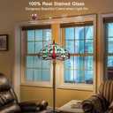 Tiffany Lamp Fine Sky Dragonfly Stained Glass Floor Lamp 2-Light