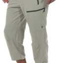 Little Donkey Andy Men's Capri Pants Quick Dry 3/4 Shorts (Khaki XXL)