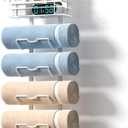 6-Tier Over The Door Towel Rack,Towel Racks for Bathroom, Metal Towel Holder with Storage Basket,Towel Rack for Rolled Towels,Bathroom Shelves,White