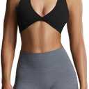 Aoxjox Women's Workout Sports Bras Fitness Sienna Low Impact Bra Yoga Crop Tank , Size Medium