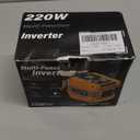 Azocek 220W Power Inverter Compatible with Dewalt 20V Battery(Battery not Included), DC 20V to AC 110V, 2 USB Ports & 1 Type-C Fast Charging, 400LM LED Work Light (Yellow)