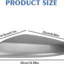 1 Pair Glossy Grey Side Mirror Cover Cap Housing Compatible with Honda Civic 2016-2019 2020 2021 Honda Insight 2019-2021, Direct Replacement, 10-12 inches in length and 4-5 inches in width