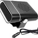 150W Portable Car Heater, 12V Fast Heating Vehicle Heater with Cigarette Lighter Plug, Windshield Defroster & Demister for Car, Truck, SUV - Quick Warm Up Interior & Clear Windows