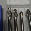 4Pcs Carbide Burr Set 1/4 Shank Aluminum Cut (Wide-Flute Cut) Die Grinder Bits Rotary Tools Attachment Kit Rasp File Accessories Metal Wood Stone Steel Grinding Deburring Cutting Porting Carving