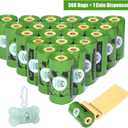 ECO-CLEAN Dog Poop Bags with 3 Bags Left Indicator - 360 Count Extra Thick and Leak Proof Pet Waste Bags with 1 dispenser, Unscented