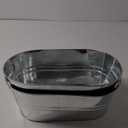 2 Pack Galvanized Ice Bucket 4 Gallon Galvanized Tub Ice Bucket for Parties Metal Beverage Buckets with Handles Wine Beer Champagne Vintage Buckets for Cocktails Mimosa Bar Supplies with Scoops (Silver)